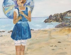 Vrouw aan het strand