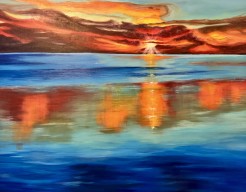 Reflectie van de Zonsondergang (M.H)