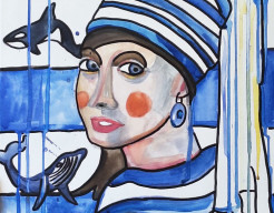 Meisje met de Bretonse streepjes