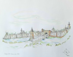 Oostpoort te Vianen anno 1645 (reconstructie)