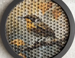 Vogel op 3D keramiek 