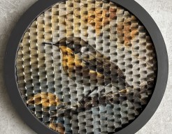 Vogel op 3D keramiek 