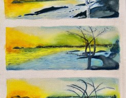 Licht over de Marker Wadden.