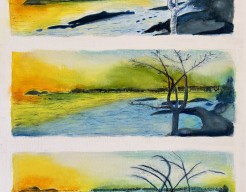 Licht over de Marker Wadden.