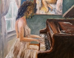 playing the piano in the morning (andre romijn)