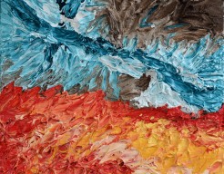 'Sky meets the mountains'