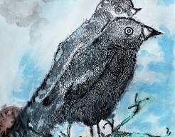 Imaginary birds in the winter 