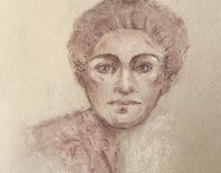 Ontsproten portret met oogschaduw 