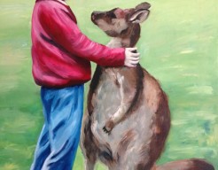 Child with kangaroo 
