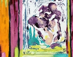 Door of an old cupboard 