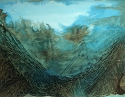 Dromerige creatie in blauwen