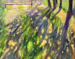 Zonlicht door de bladeren 