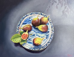 Vijgen op antiek bordje