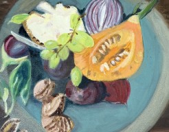 Stilleven met groente en fruit