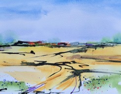 Het stof van het oogsten is opgetrokken......