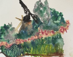 Voor study oostzijdse molen zicht Gein 