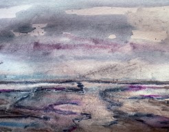 Wad banken surrealistisch Terschelling , avond schemering 