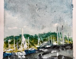 Zicht op jachthaven Terschelling 