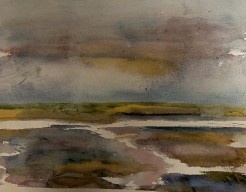 Kleurig glanzend wad bij zonnig  avond licht 