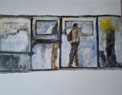 Uit het kader lopend