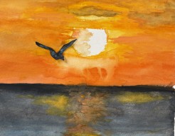 Vurig zon’s opgang Terschelling 