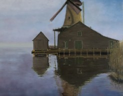 Landschap met weerspiegeling 