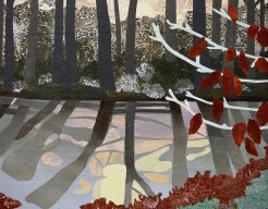 Reflections on a frozen lake 