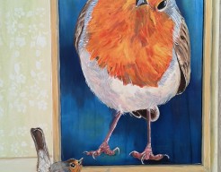 Giant robin"Who is watching whom"