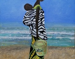 Ghana, verkoopster op t strand