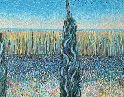 Cipressen aan de kust