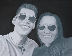 Portret van zoon en schoondochter 