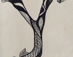 Abstracte letter Griekse Y