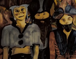 Drie personen uit een andere tijd 