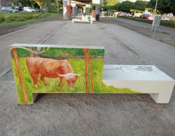 Achterkant bankje Metro