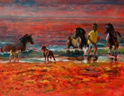 Zomeravond met natte hoeven