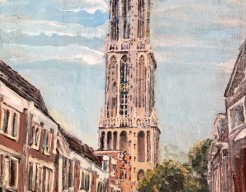 Domtoren vanaf de Korte Nieuwstraat