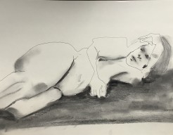 Vrijheid blindcontour tekening 