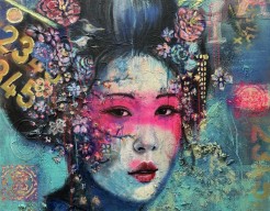 Portret of a Geisha Night Blue