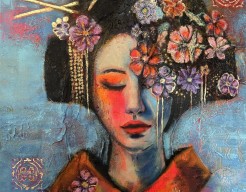 Portret of a Geisha Neon Pink