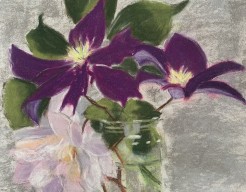 Bloemen in glazen vaas