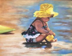 Spelend meisje aan het water