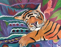 Little tiger sleeping