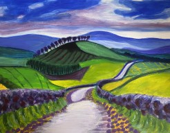 Landschapsoefening a la hockney 