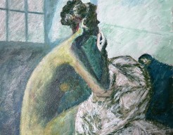 Overdenking in blauw