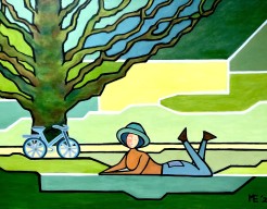 Genieten in het gras