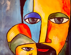 Vader en kind op de vlucht