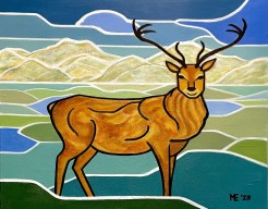 Hert in berglandschap