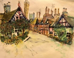 Vakwerk huisjes in Bretagne