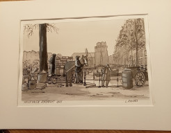 Nieuwe Haven Dordrecht. Met zicht op grote Kerk