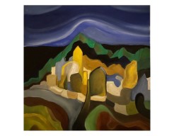 Evening sun over the village 